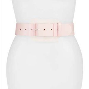 Pink Halogen Atlantic-Pacific Lucite Buckle Belt